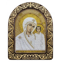 Bead Embroidery Kit Icon Virgin Mary Mother of God DIY Bead needlepoint Beadwork