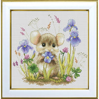 Counted Cross Stitch Kit Little mouse DIY Unprinted canvas