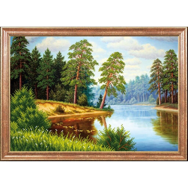 Bead Embroidery Kit Landscape Bead needlepoint Bead stitching Beadwork DIY