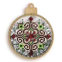 Bead Embroidery Kit on Plastic Ornament Ball DIY Christmas tree toy