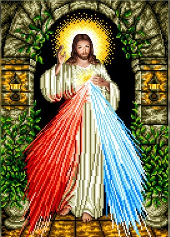 Bead Embroidery Kit Jesus God DIY Bead needlepoint Beadwork