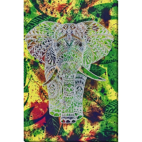 Bead Embroidery Kit Elephant Beaded stitching Bead needlepoint Beadwork DIY