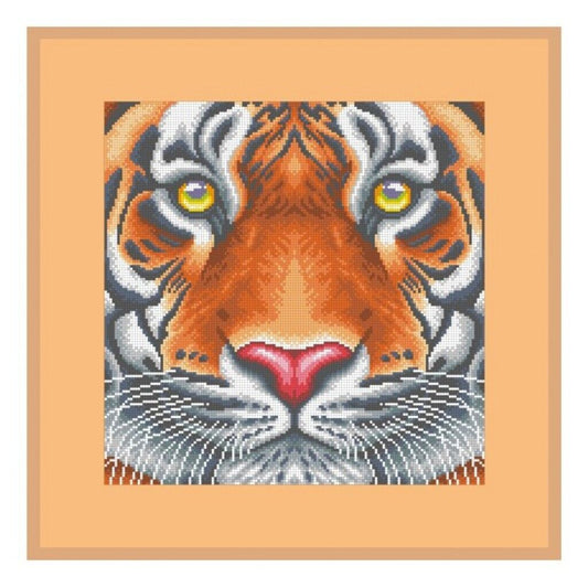 Bead Embroidery Kit Tiger Bead needlepoint Beadwork Bead stitching