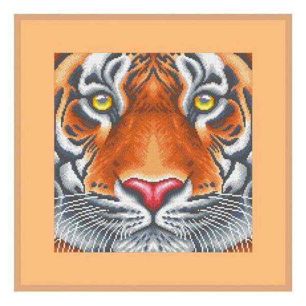 Bead Embroidery Kit Tiger Bead needlepoint Beadwork Bead stitching