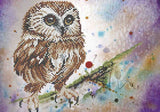 Bead Embroidery Kit Owl DIY Beaded needlepoint Beaded stitching