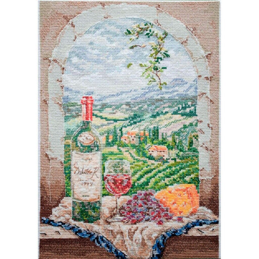 Counted Cross Stitch Kit Sommelier's dream DIY Unprinted canvas