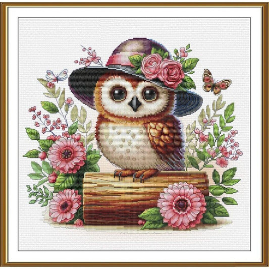Counted Cross Stitch Kit Cute owl DIY Nova Sloboda
