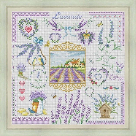 Counted Cross Stitch Kit Lavender DIY Unprinted canvas