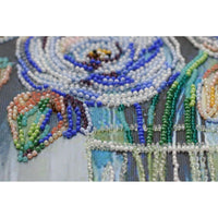 Bead Embroidery Kit Pastel bouquet Beadwork Bead needlepoint DIY