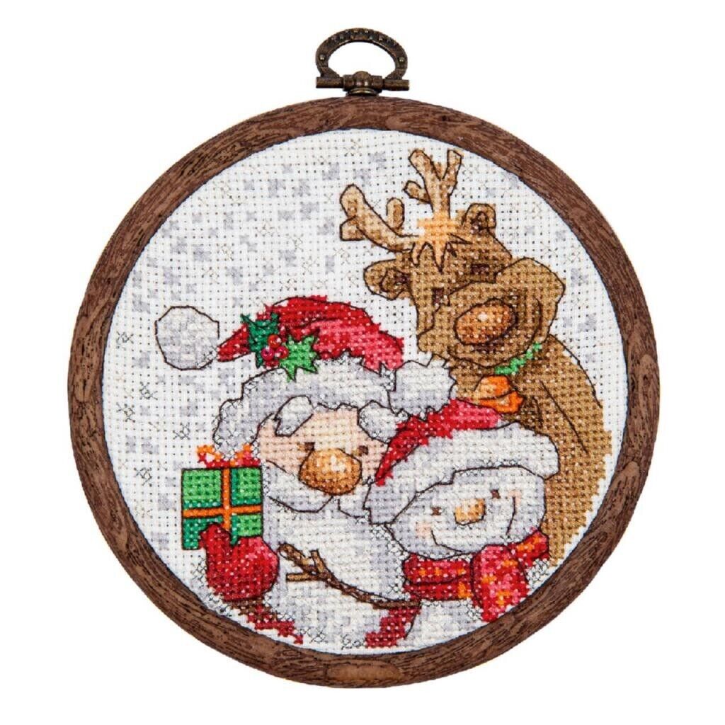Counted Cross Stitch Kit Winter holidays DIY Unprinted canvas