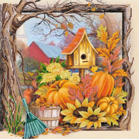 Bead Embroidery Kit Pumpkins Beaded stitching Bead needlepoint DIY