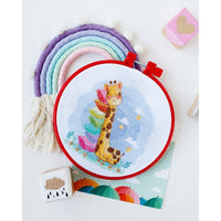 Counted Cross Stitch Kit Giraffe DIY Unprinted canvas