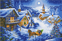 Big Full Bead Embroidery Kit Winter DIY Beaded needlepoint Beaded stitching