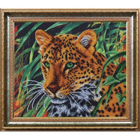 Bead Embroidery Kit Leopard Bead needlepoint Bead stitching Beadwork DIY