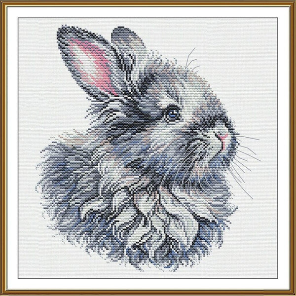 Counted Cross Stitch Kit Rabbit DIY Unprinted canvas