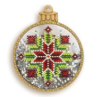 Bead Embroidery Kit on Plastic Ornament Ball DIY Christmas tree toy