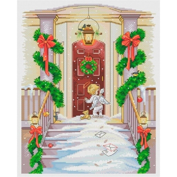 Counted Cross Stitch Kit Christmas eve DIY Unprinted canvas