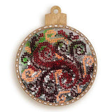 Bead Embroidery Kit on Plastic Ornament Ball DIY Christmas tree toy