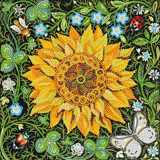 Bead Embroidery Kit Sunflower Beaded stitching Bead needlepoint DIY