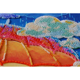 Bead Embroidery Kit Cozy world Beaded stitching Bead needlepoint Beadwork DIY