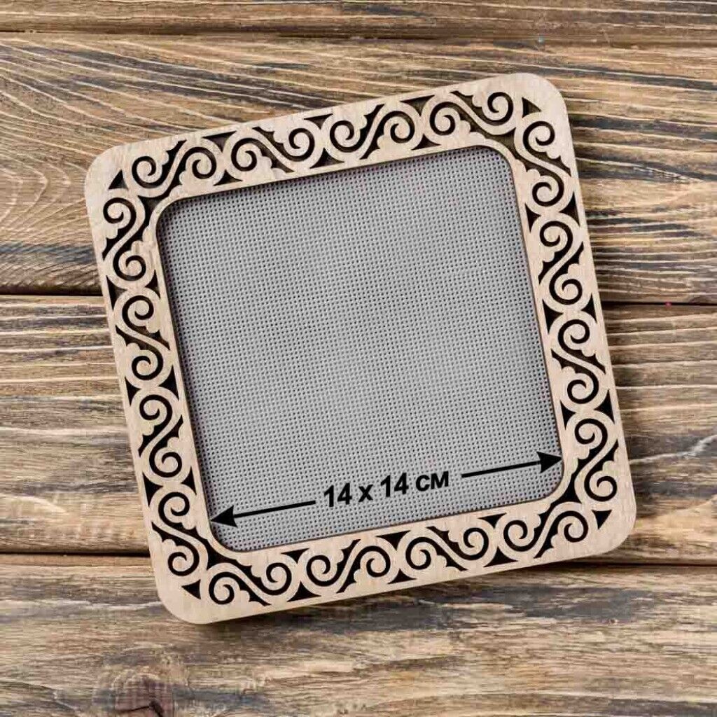 Wooden embroidery frame on magnets Magnetic embroidery frame 19x19cm 7.6"x7.6"