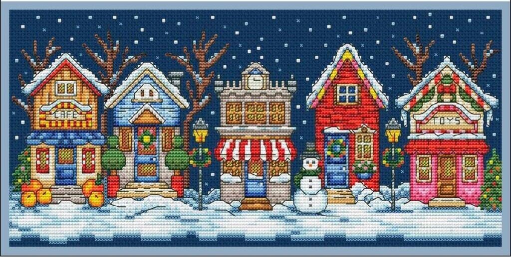 Counted Cross Stitch Kit Christmas DIY Unprinted canvas