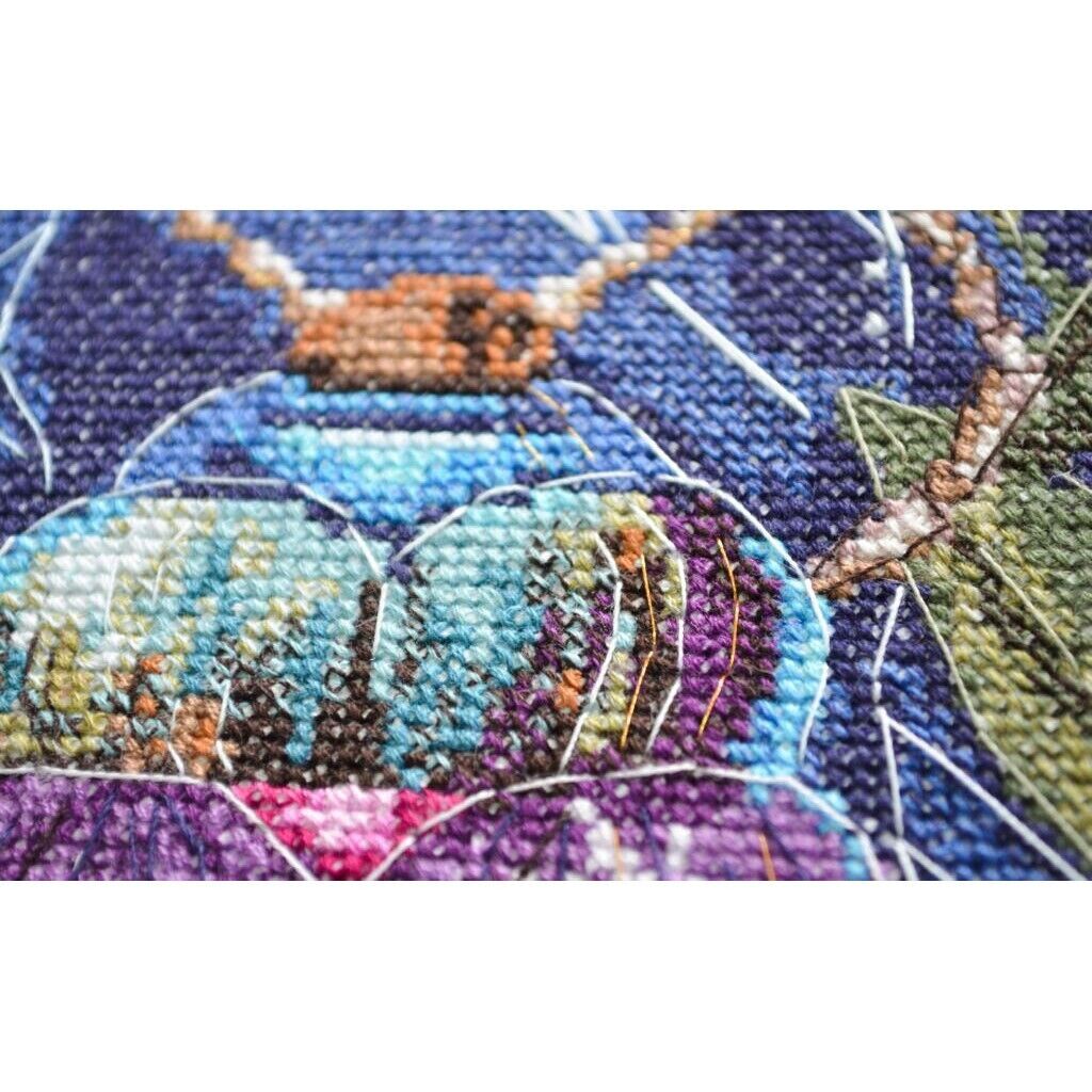 Counted Cross Stitch Kit In the night DIY Unprinted canvas