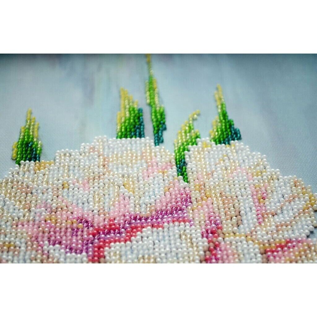 Bead Embroidery Kit Peonies Flowers Bead stitching Beadwork Bead needlepoint DIY