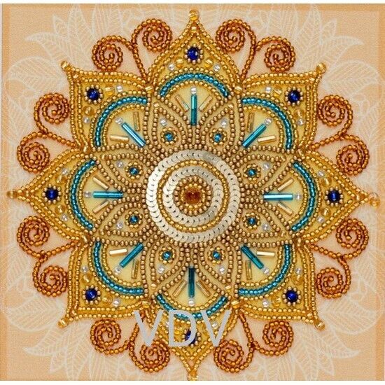 Bead Embroidery Kit Mandala Source of wealth Beaded needlepoint