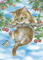 Bead Embroidery Kit Cat DIY Beaded needlepoint Beaded stitching