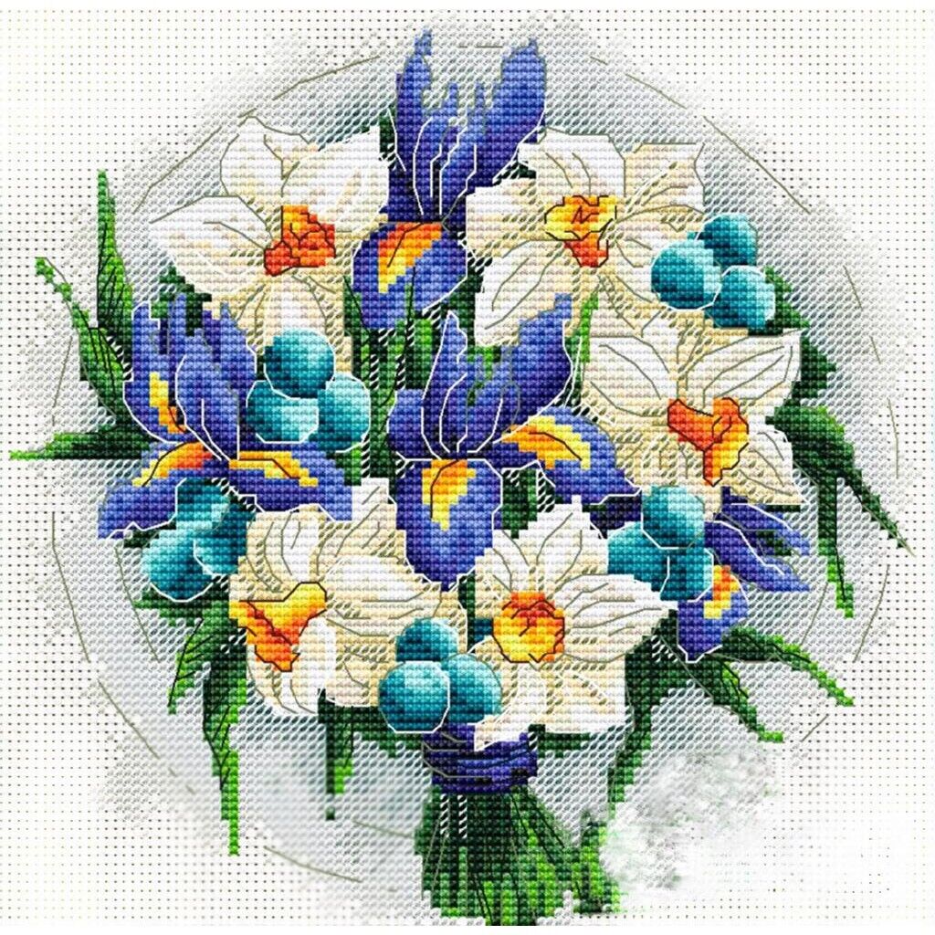 Counted Cross Stitch Kit Winter flowers DIY Kolorova