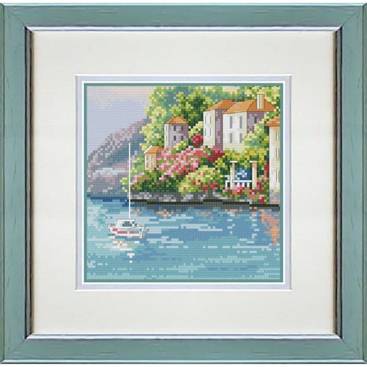 Counted Cross Stitch Kit Italy DIY Unprinted canvas