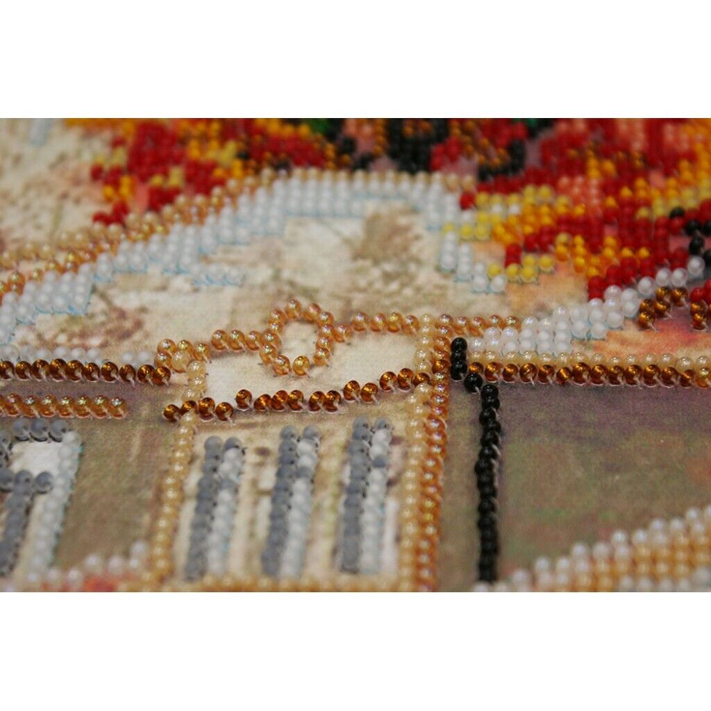 Bead Embroidery Kit Autumn city Beaded stitching Bead needlepoint Beadwork DIY