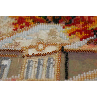 Bead Embroidery Kit Autumn city Beaded stitching Bead needlepoint Beadwork DIY