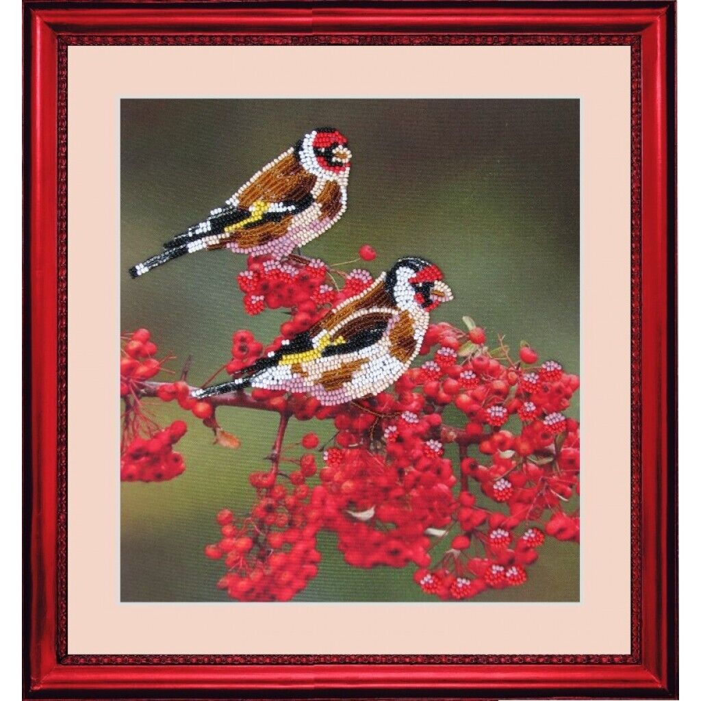 Bead Embroidery Kit Bird DIY Bead needlepoint Beadwork