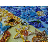 Bead Embroidery Kit Ukraine Flowers Bead stitching Beadwork Bead needlepoint DIY