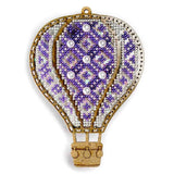 Bead Embroidery Kit on Plastic Purple balloon DIY Christmas tree toy