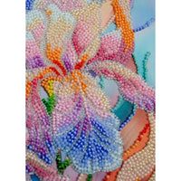 Bead Embroidery Kit Irises Flower Beaded stitching Beadwork Bead needlepoint DIY