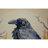 Counted Cross Stitch Kit Black raven DIY Unprinted canvas