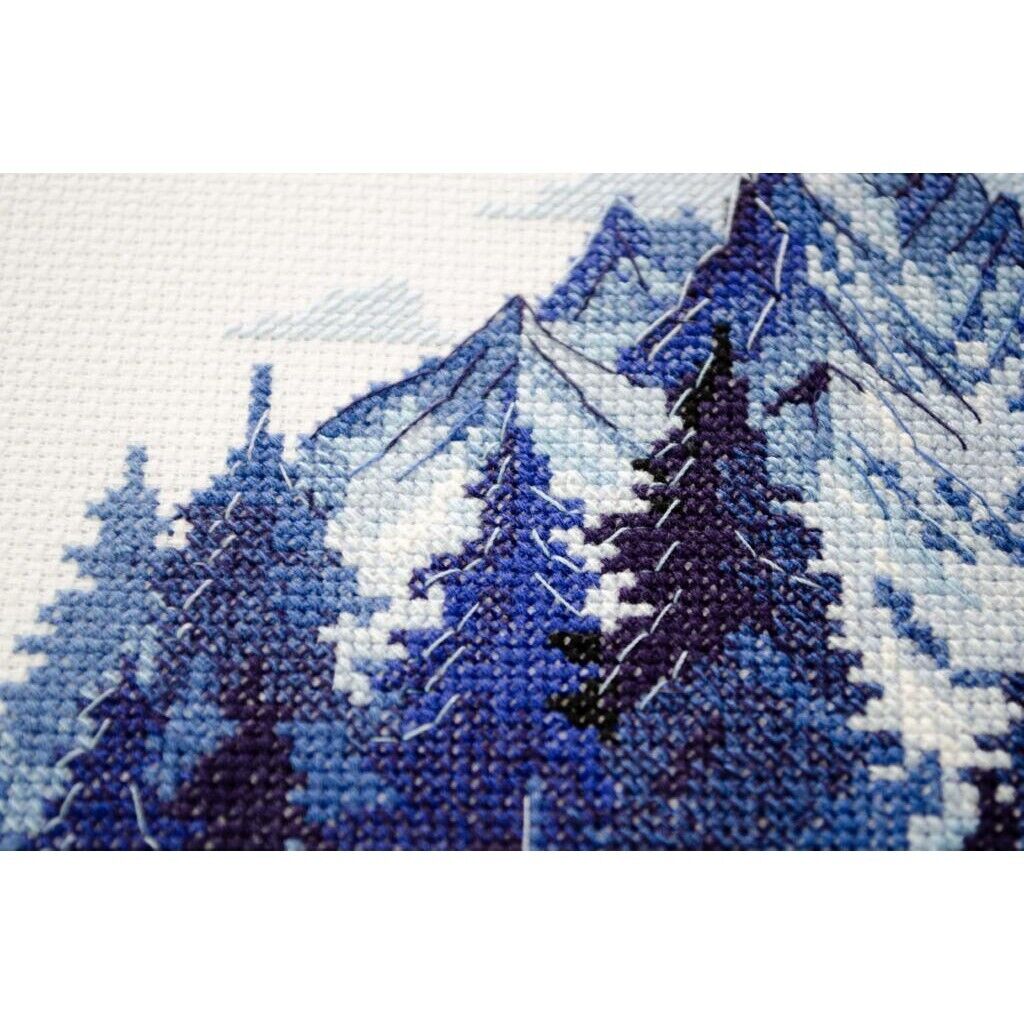 Counted Cross Stitch Kit Mountains DIY Unprinted canvas