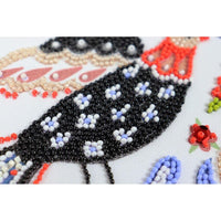 Bead Embroidery Kit Magic bird Beaded stitching Bead needlepoint Beadwork DIY