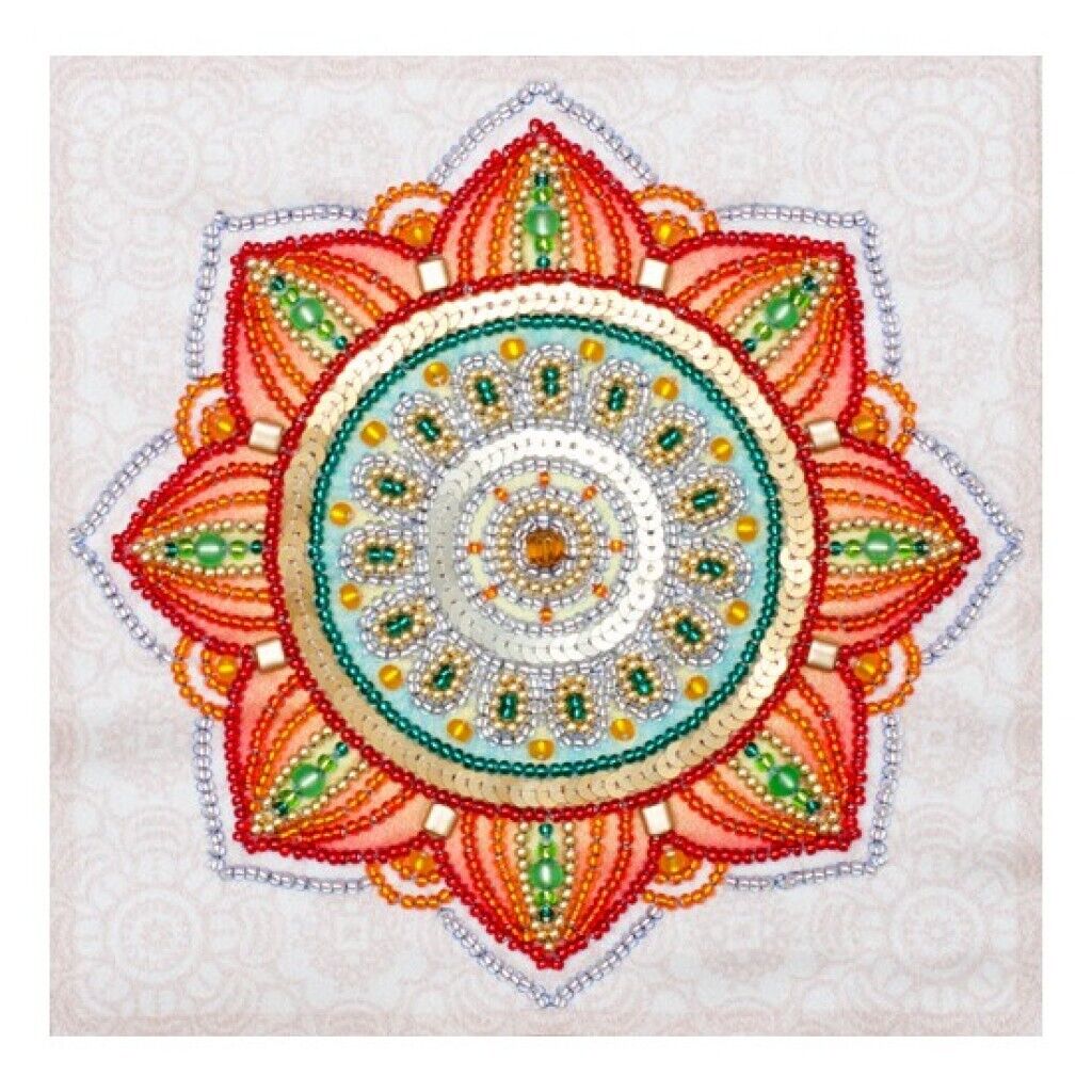 Bead Embroidery Kit Mandala Happiness Beaded needlepoint