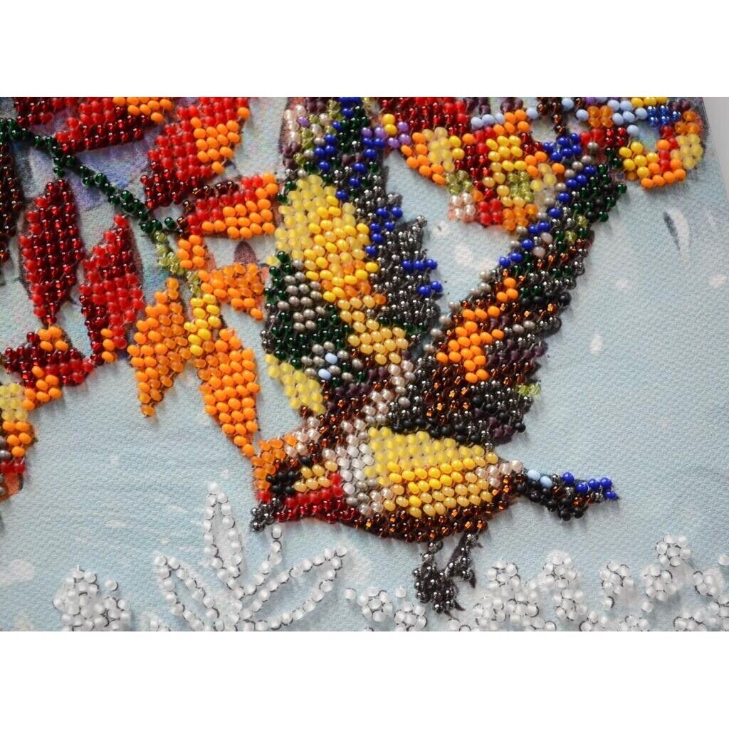 Bead Embroidery Kit Bright Birds Beaded stitching Bead needlepoint DIY