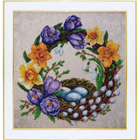 Bead Embroidery Kit Spring Flowers Bead needlepoint Bead stitching Beadwork DIY