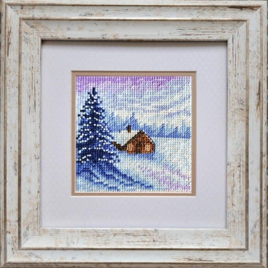 Counted Cross Stitch Kit Winter DIY Unprinted canvas