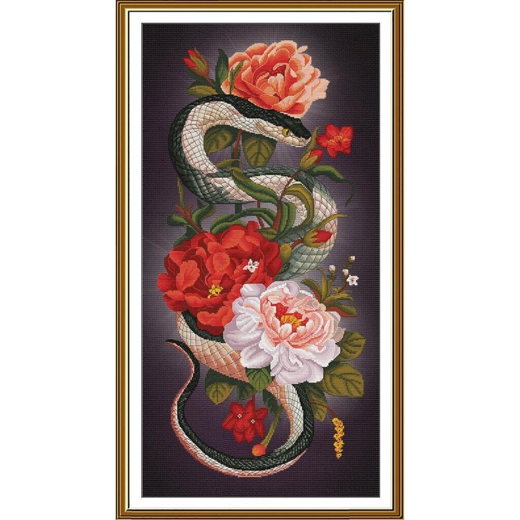 Counted Cross Stitch Kit Snake DIY Unprinted canvas