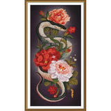 Counted Cross Stitch Kit Snake DIY Unprinted canvas