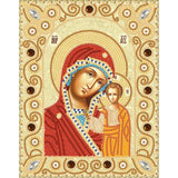 Bead Embroidery Kit Icon Mother of God Beaded stitching Beadwork DIY