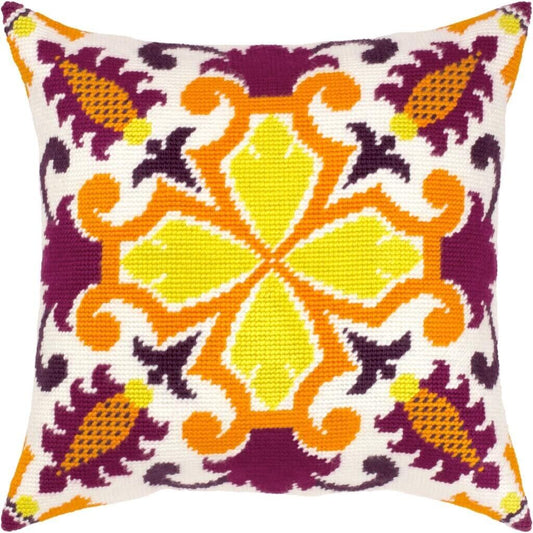 Tapestry Pillow Cover DIY kit "Celtic motifs" Needlepoint kit Printed canvas