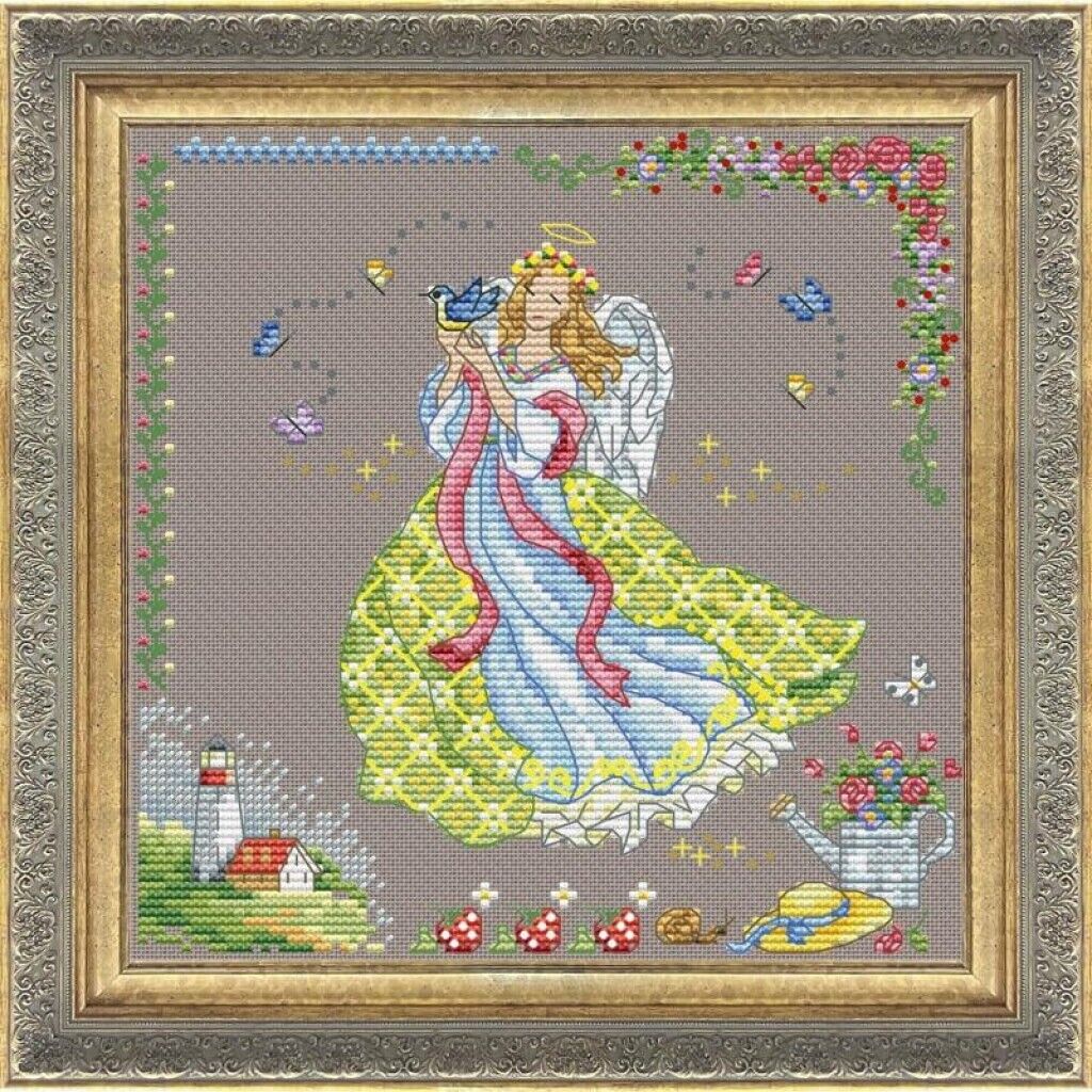 Counted Cross Stitch Kit Lady Summer DIY Unprinted canvas